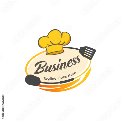 Food, restaurant logo design template	
