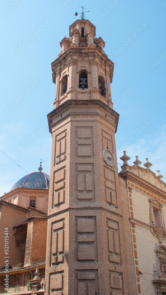 Picturesque tower of a church in Valencia