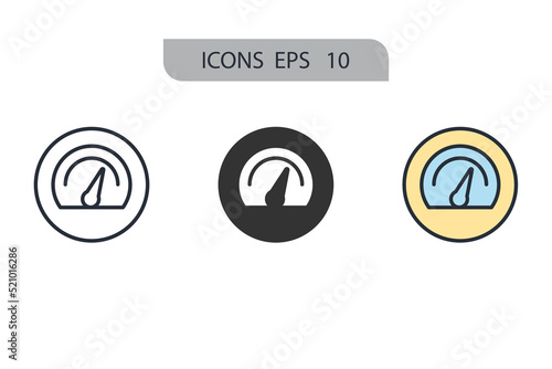 performance icons  symbol vector elements for infographic web