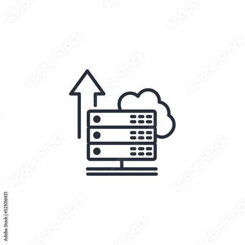 Shared hosting icons  symbol vector elements for infographic web