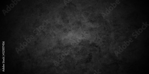 Dark Black stone concrete grunge backdrop texture background anthracite panorama. Panorama dark grey black slate background or texture. © MdLothfor