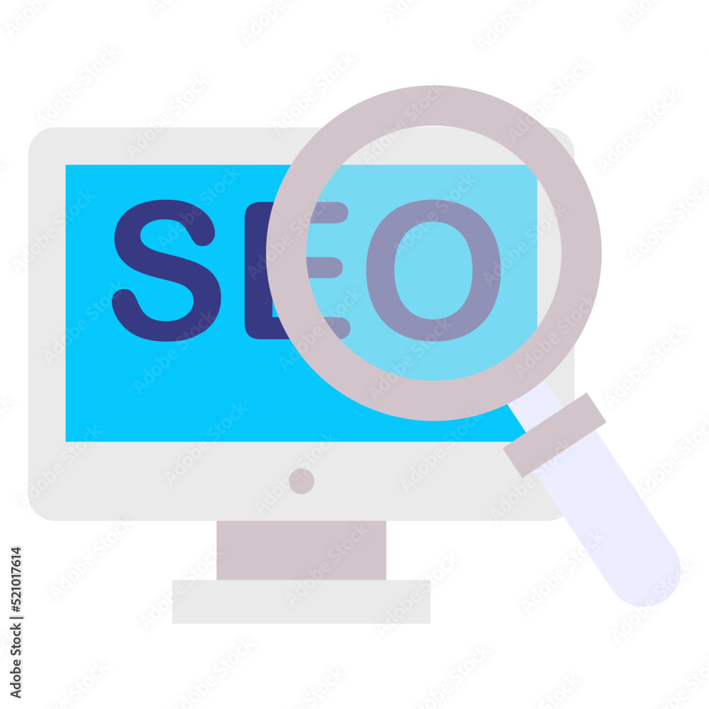 LED Bulb with SEM Text vector icon design, Digital Marketing symbol, Search Engine Optimisation Sign, SEM and SMO stock illustration, website ranking Concept