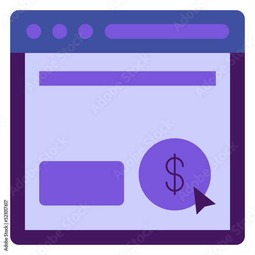 B2B Merchant Account vector icon design, Digital Marketing symbol, Search Engine Optimisation Sign, SEM and SMO stock illustration, Browser Based Payment Gateway Concept