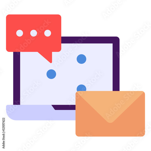 E-mail or Mass Marketing Campaign vector icon design, Digital Marketing symbol, Search Engine Optimisation Sign, SEM and SMO stock illustration, Email or Newsletter Sharing Concept