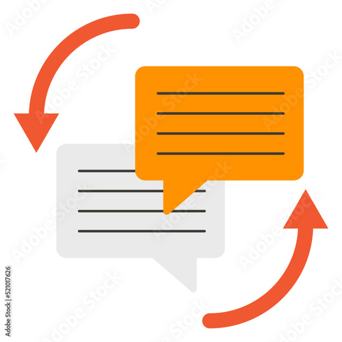 Forum posting vector icon design, Digital Marketing symbol, Search Engine Optimisation Sign, SEM and SMO stock illustration, Instant Messaging Concept