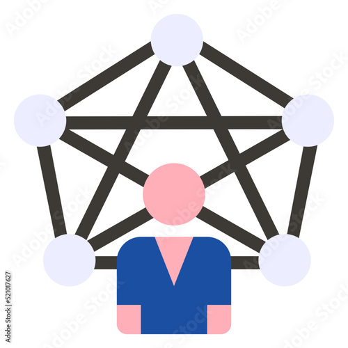 Website Interpersonal Links vector icon design, Digital Marketing symbol, Search Engine Optimisation Sign, SEM and SMO stock illustration, Communications and Networks Concept
