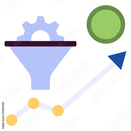 High Convertible Clients vector icon design, Digital Marketing symbol, Search Engine Optimisation Sign, SEM and SMO stock illustration, Sales Revenue Growth Concept