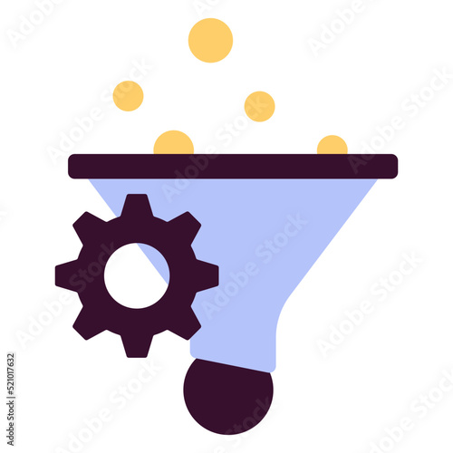 Conversion Marketing vector icon design, Digital Marketing symbol, Search Engine Optimisation Sign, SEM and SMO stock illustration, Sales Funnel Concept