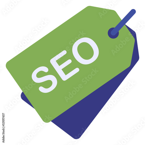 SEO Hard Signage  vector icon design, Digital Marketing symbol, Search Engine Optimisation Sign, SEM and SMO stock illustration, Perfectly optimized Page Tag Concept