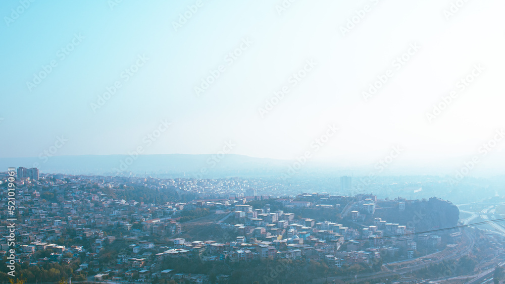 Obraz premium a chaotic city landscape