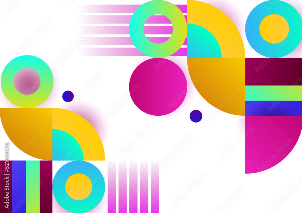 Abstract creative shape colorful design background