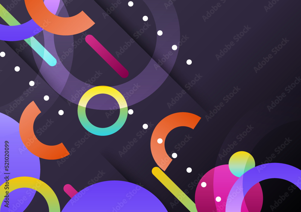 Fototapeta premium Dynamic shape with gradient colorful design background
