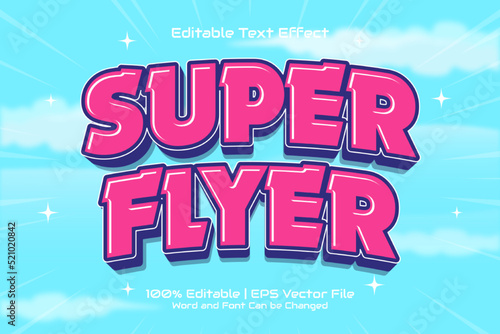 Super Flyer editable text effect Cartoon style
