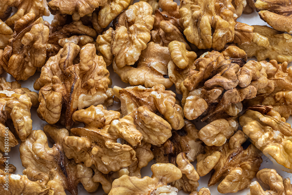 Background image of peeled walnuts Background image of peeled walnuts