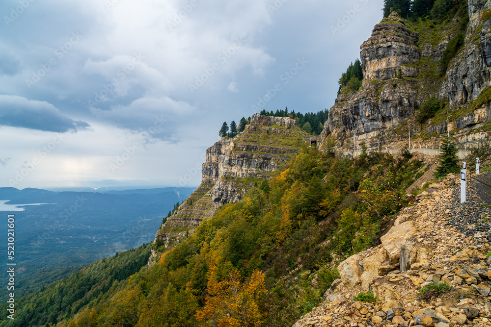 Beautiful landscape of Racha region in Georgia. Travel