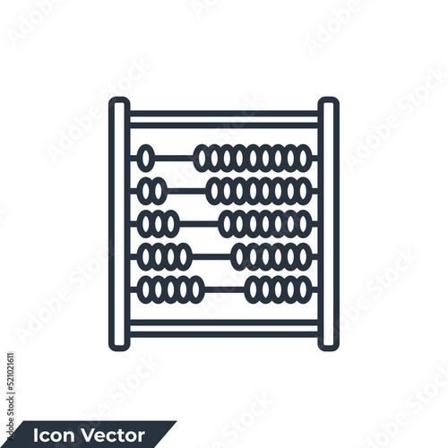 mathematic icon logo vector illustration. abacus symbol template for graphic and web design collection