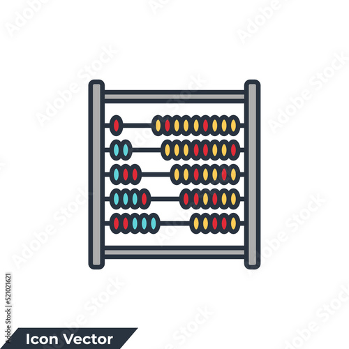 mathematic icon logo vector illustration. abacus symbol template for graphic and web design collection