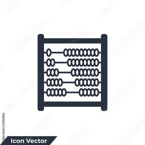 mathematic icon logo vector illustration. abacus symbol template for graphic and web design collection