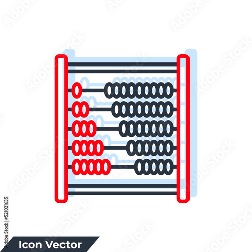 mathematic icon logo vector illustration. abacus symbol template for graphic and web design collection