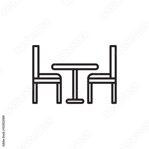 Ikona stół z krzesłami. 