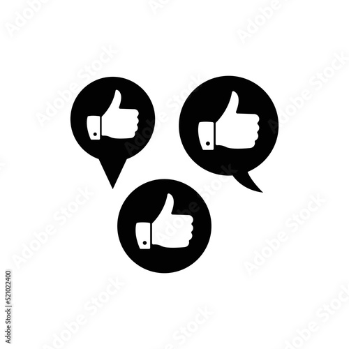 Like Icon Sign Vector Isolated on White Artboard 