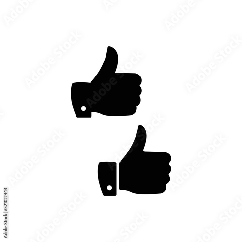 Like Icon Sign Vector Isolated on White Artboard 