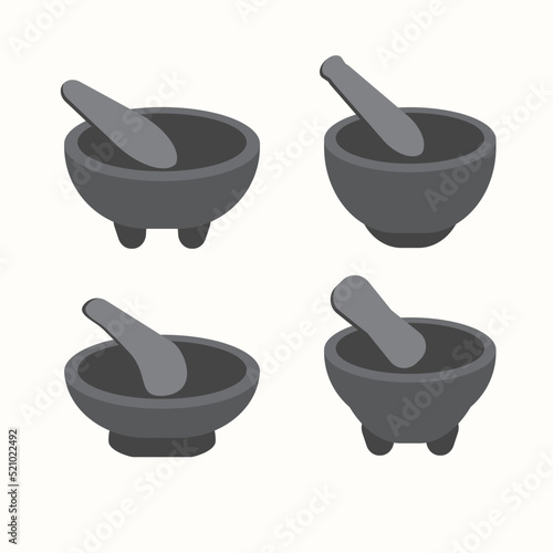 Mexican mortar and pestle design vector flat isolated illustration