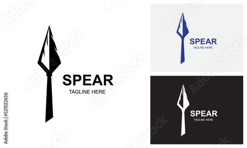 Spear Logo Design Template With Simple And Clean Shapes.