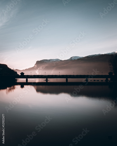 Fototapeta Naklejka Na Ścianę i Meble -  sunrise over the fjord