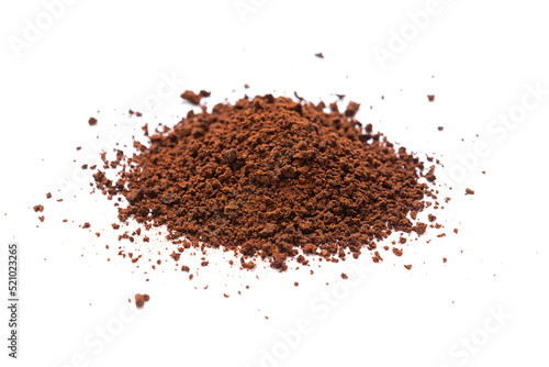 Instant coffee on a white background