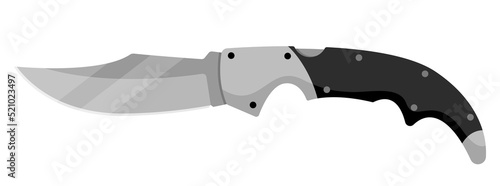 Jackknife icon. Isolated knife symbol. Vector illustration. Jackknife logo design.