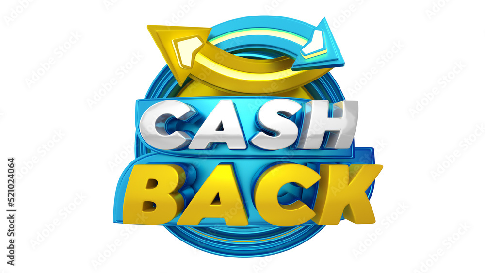 Isolated 3d stamp in portuguese for cash back retail sales composition Isolated 3d stamp in portuguese for cash back retail sales composition