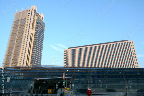 The area of Porta Susa and the Palace of Justice is at the forefront of modern architecture, skyscrapers, innovative urban furnishings Fototapeta