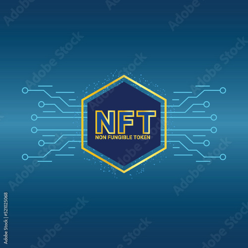 Non Fungible Tokens NFTs  Vector Illustration