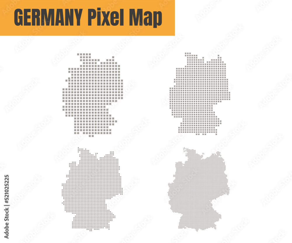 Abstract Germany Map with Dot Pixel Spot Modern Concept Design Isolated on White Background Vector illustration.