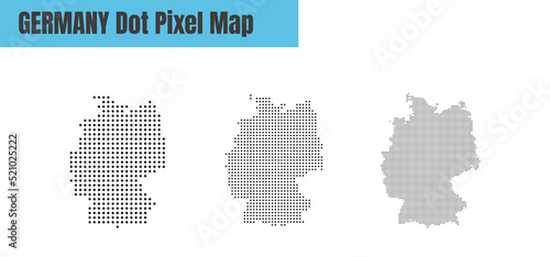Abstract Germany Map with Dot Pixel Spot Modern Concept Design Isolated on White Background Vector illustration.