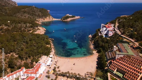 Puerto de San Miguel beach in Ibiza, Spain