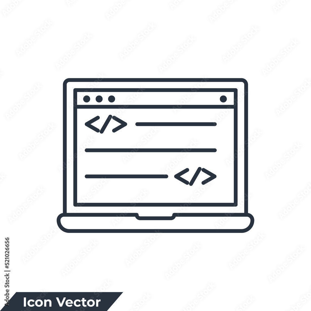 Web Development and Website Configuration icon logo vector illustration. coding symbol template for graphic and web design collection Web Development and Website Configuration icon logo vector illustration. coding symbol template for graphic and web design collection