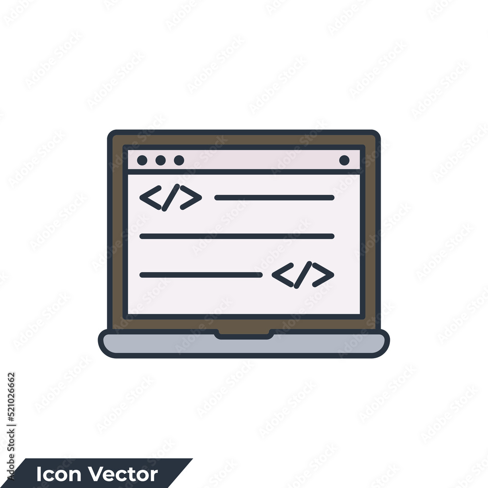 Web Development and Website Configuration icon logo vector illustration. coding symbol template for graphic and web design collection Web Development and Website Configuration icon logo vector illustration. coding symbol template for graphic and web design collection