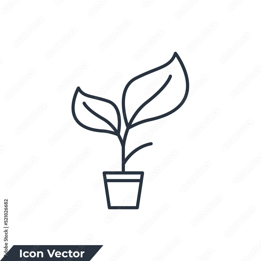 organic icon logo vector illustration. plant symbol template for graphic and web design collection organic icon logo vector illustration. plant symbol template for graphic and web design collection