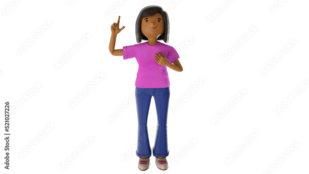Isolated 3d character for pink october breast cancer prevention campaign - obrazy, fototapety, plakaty 