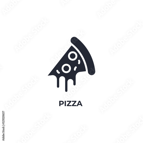pizza vector icon. filled flat sign for mobile concept and web design. Symbol, logo illustration. Vector graphics