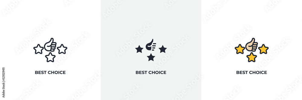 best choice icon. Line, solid and filled outline colorful version, outline and filled vector sign. Idea Symbol, logo illustration. Vector graphics best choice icon. Line, solid and filled outline colorful version, outline and filled vector sign. Idea Symbol, logo illustration. Vector graphics
