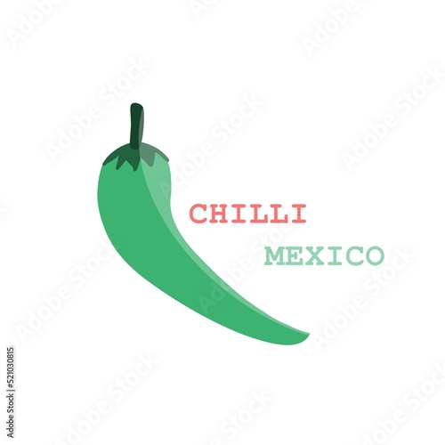 Restaurant logo template Chilli Mexico.