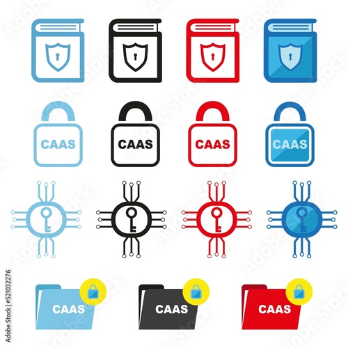 set of vector icons on the topic security