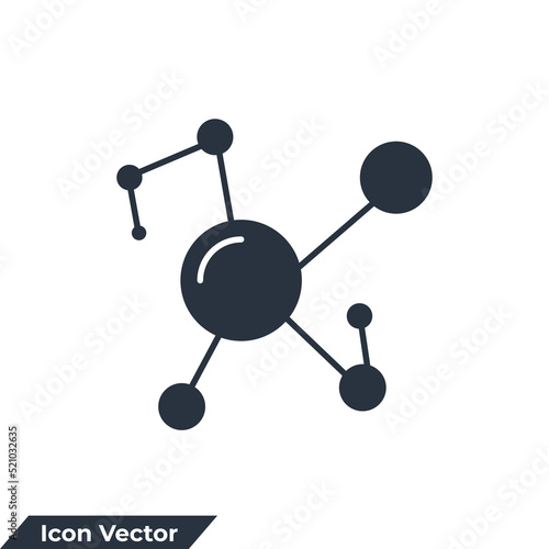 physics icon logo vector illustration. molecule symbol template for graphic and web design collection