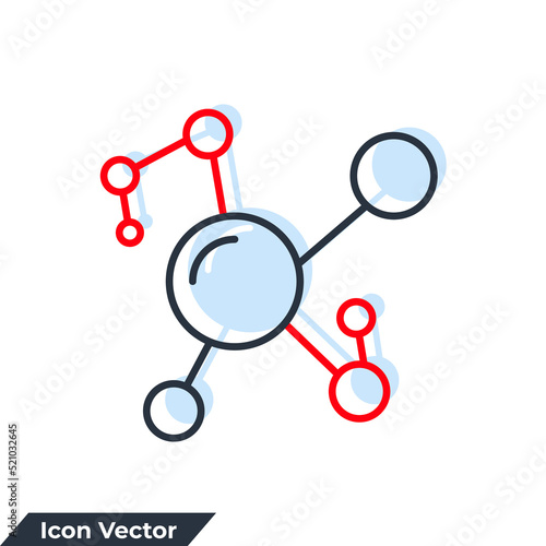physics icon logo vector illustration. molecule symbol template for graphic and web design collection