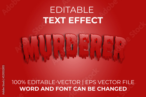 murderer text effect, easy to edit