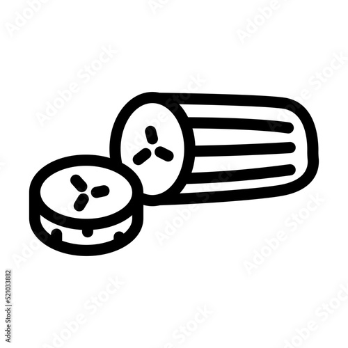 one whole cucumber line icon vector. one whole cucumber sign. isolated contour symbol black illustration