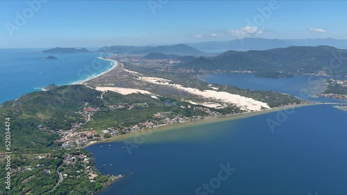 Visão aérea da Lagoa da Conceição em Florianópolis photo